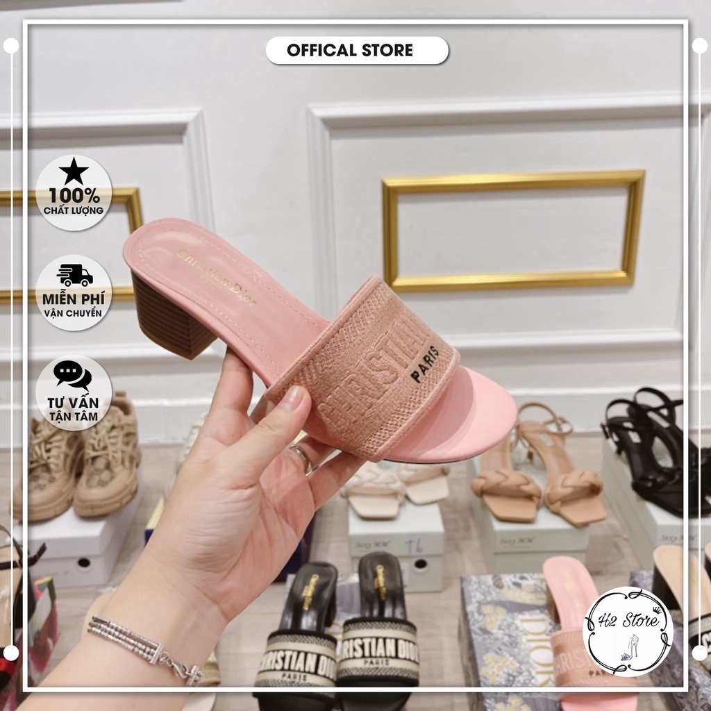 👠👟 Guốc jadior quai ngang gót vuông fullbox ⚡