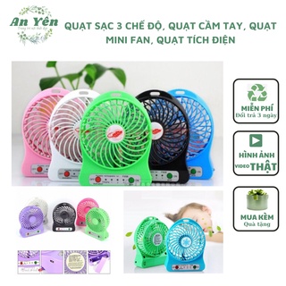 Quạt sạc 3 chế độ, quạt cầm tay, quạt mini fan, quạt tích điện