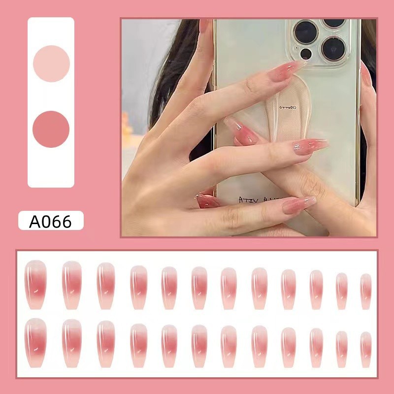 Bộ 24 móng tay giả /Kèm keo/ làm nail ABa