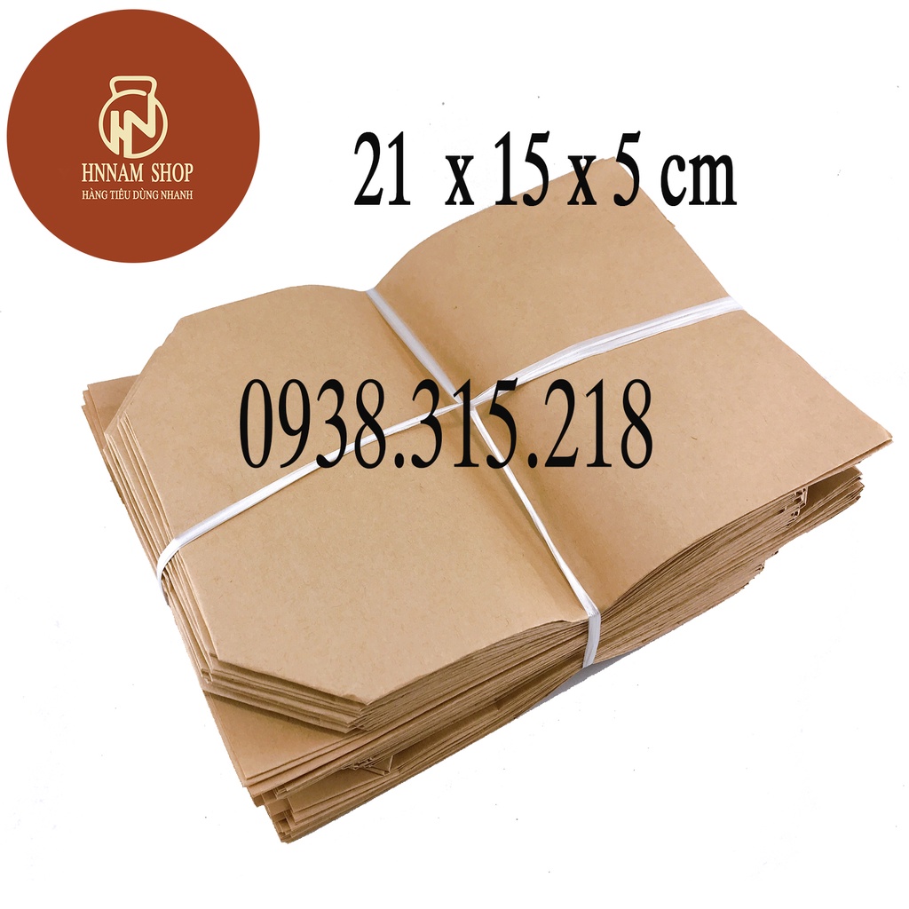 Túi Giấy Xi Măng  21 x 15 x 5 cm Thuộc Phân Loại 70gar Túi Kraft Gói Hàng , Đựng Bánh , Bảo Vệ Môi Trường ( Loại Giấy Tô