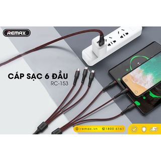 Cáp Sạc 6 Đầu Remax RC-153