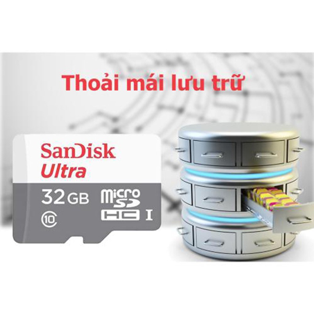 Thẻ Nhớ Micro SDHC SanDisk UHS-1 32GB Class 10 - 80MB/s - Hàng Chính Hãng