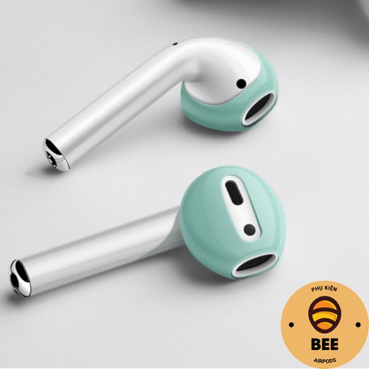 2 Nút Cao Su Silicon Siêu Mỏng Bọc Tai Nghe Apple Airpods 1 2 Chống Va Đập , Trầy Xước - BEE SHOP