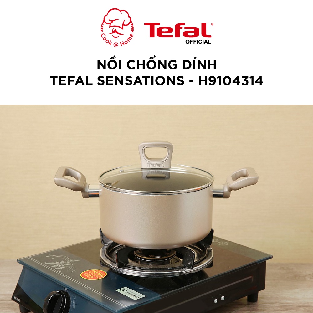 Nồi chống dính Tefal Sensations dùng cho bếp từ size 18, 20, 24cm- Bảo hành 2 năm