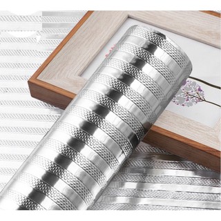 1M Giấy dán bếp khổ rộng 60cm sọc bạc