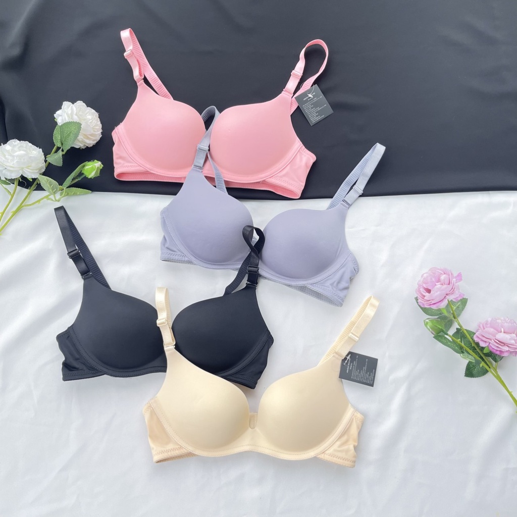 Dừng mẫu , sale 50%: Áo ngực su non không gọng C006 xuất Phap đệm nâng 2cm