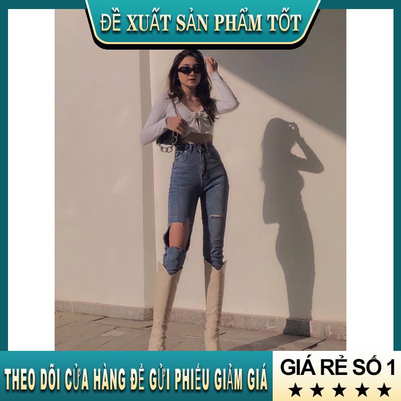 Giày cao gót◈⊕Boot cao bồi đế 7cm