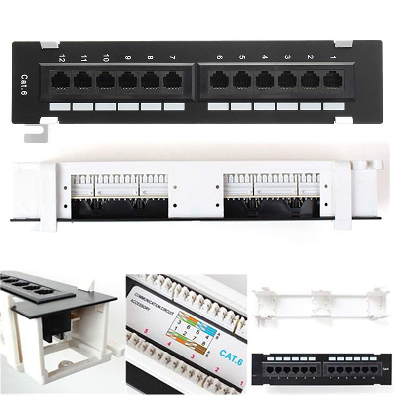 Bộ Kit Kit 12 Port Cat6 Patch Panel Rj45 | BigBuy360 - bigbuy360.vn