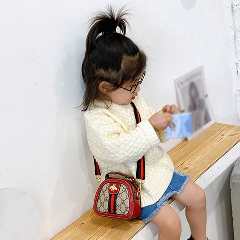 Túi Đeo Chéo Mini In Họa Tiết Con Ong Thời Trang Cho Bé Gái