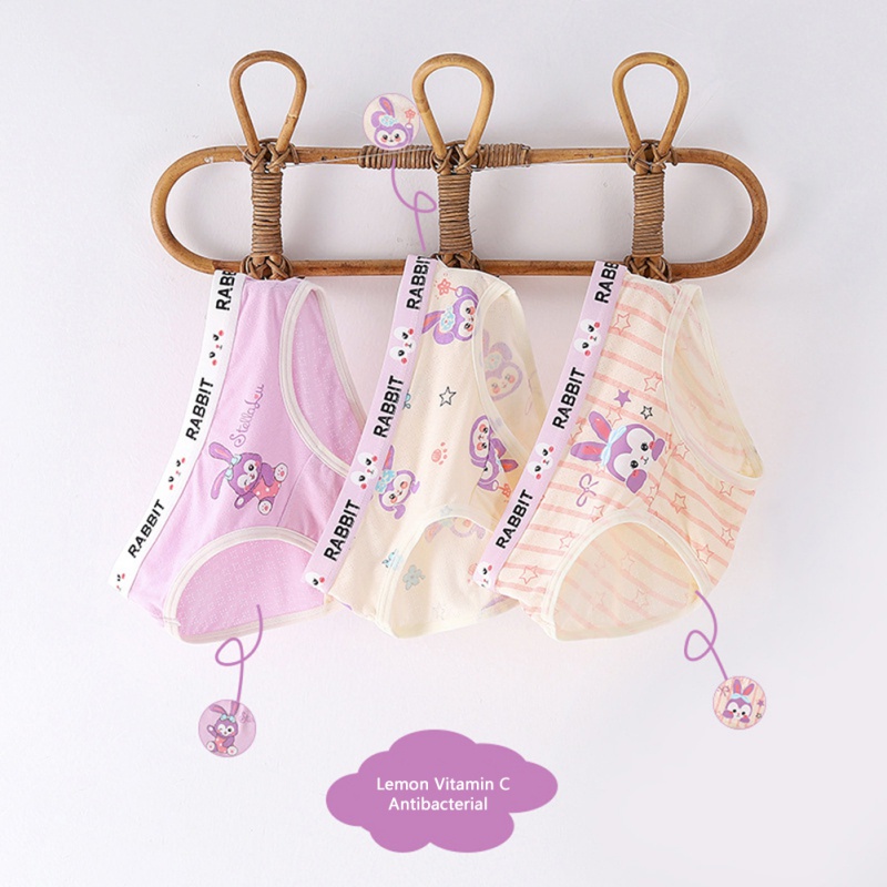 Quần Lót Boxer Thoáng Khí In Họa Tiết Hoạt Hình Xinh Xắn Cho Bé Gái