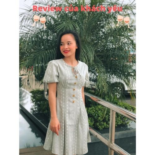 Đầm nữ GUMAC ôm body dây nơ, nữ tính màu xanh đủ size DB1143 | BigBuy360 - bigbuy360.vn