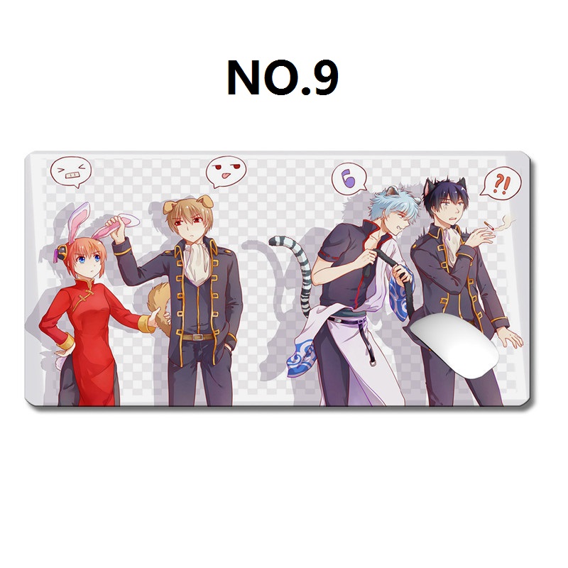 Miếng Lót Chuột Máy Tính Chống Trượt In Hoạt Hình Gintama 30x60cm