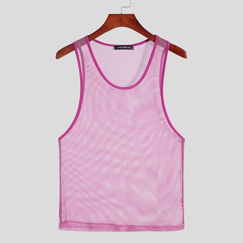 Áo Lót Lưới Trong Suốt Cổ Tròn Thoải Mái Cho Nam