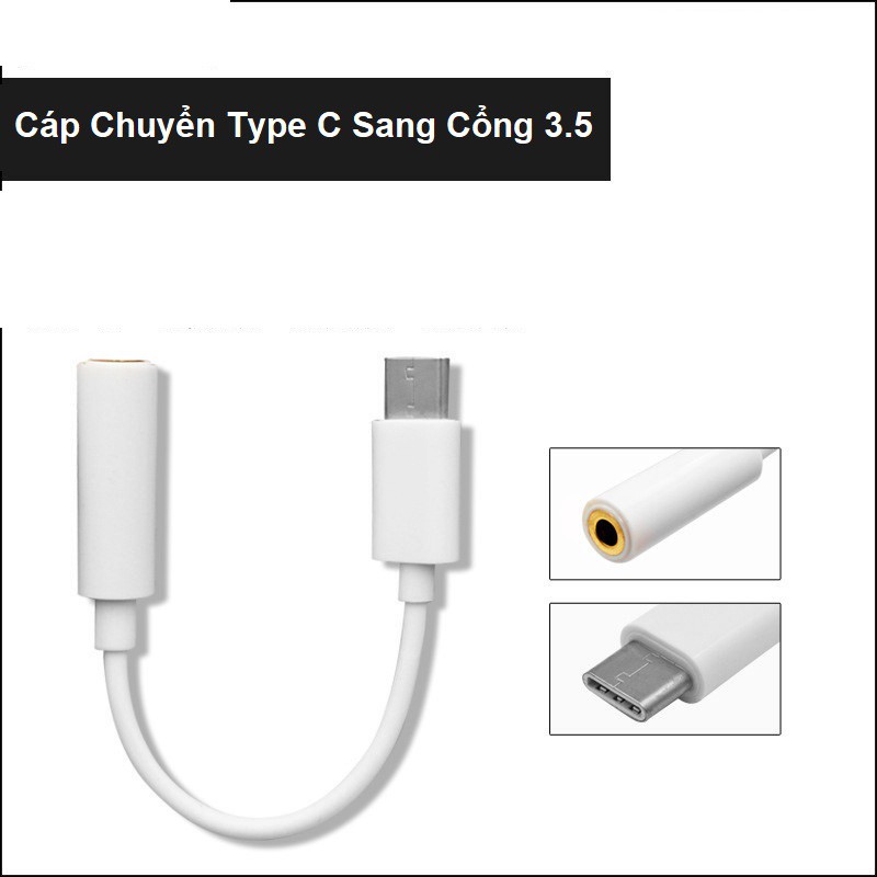 Cáp Chuyển Cổng Type C Sang Cổng 3.5mm [Đơn 50k tặng phần quà thú vị]