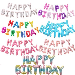 Bộ 13 quả bong bóng hình chữ Happy Birthday trang trí tiệc