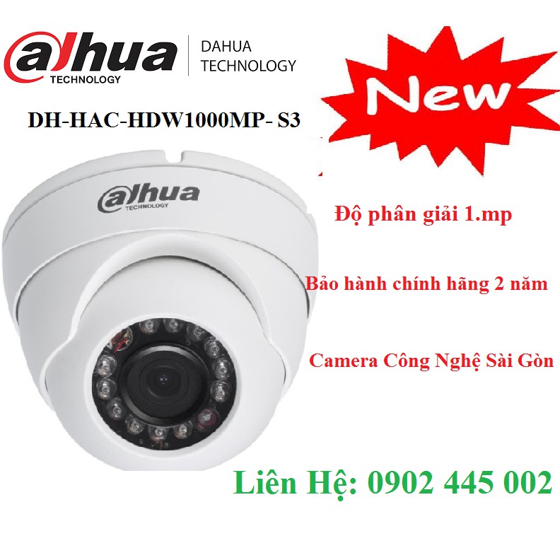 " DH-HAC-HDW1000MP-S3" Camera Dahua 1.mp