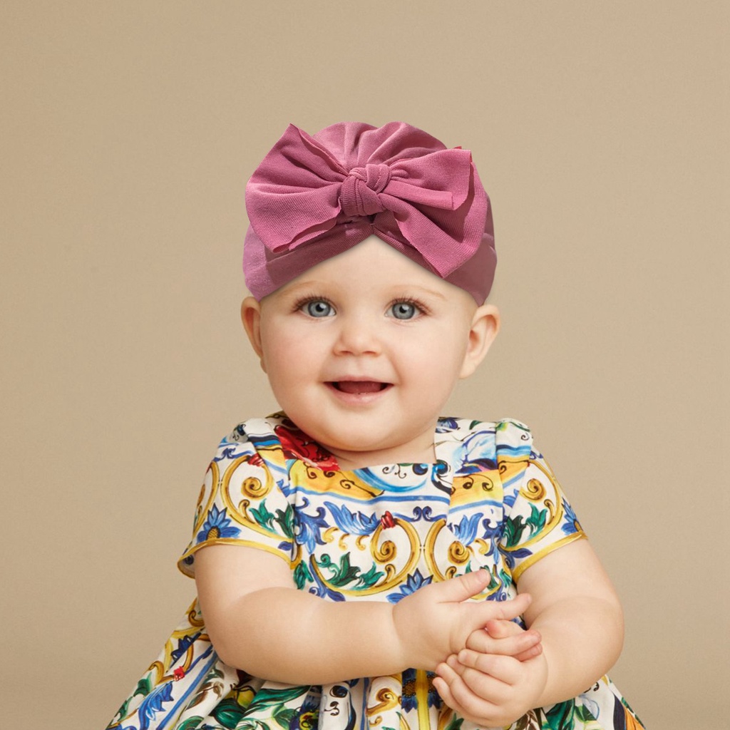 Nón trùm đầu KIDSBOWS vải lụa sữa co giãn thời trang mùa hè xinh xắn 14 màu sắc khác nhau cho bé gái