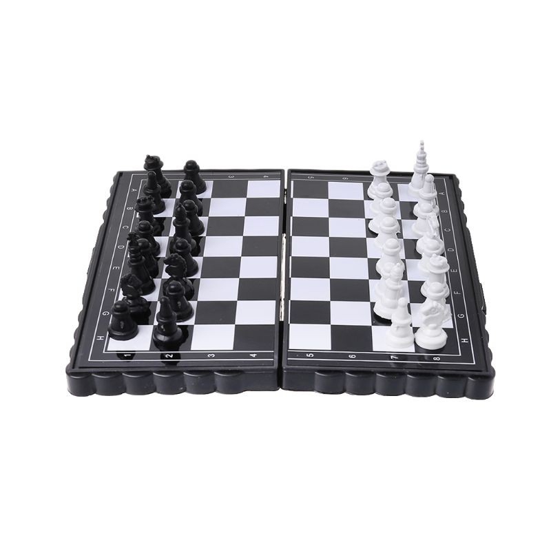 Bộ cờ vua bằng nhựa kích thước mini có từ tính tiện dụng
