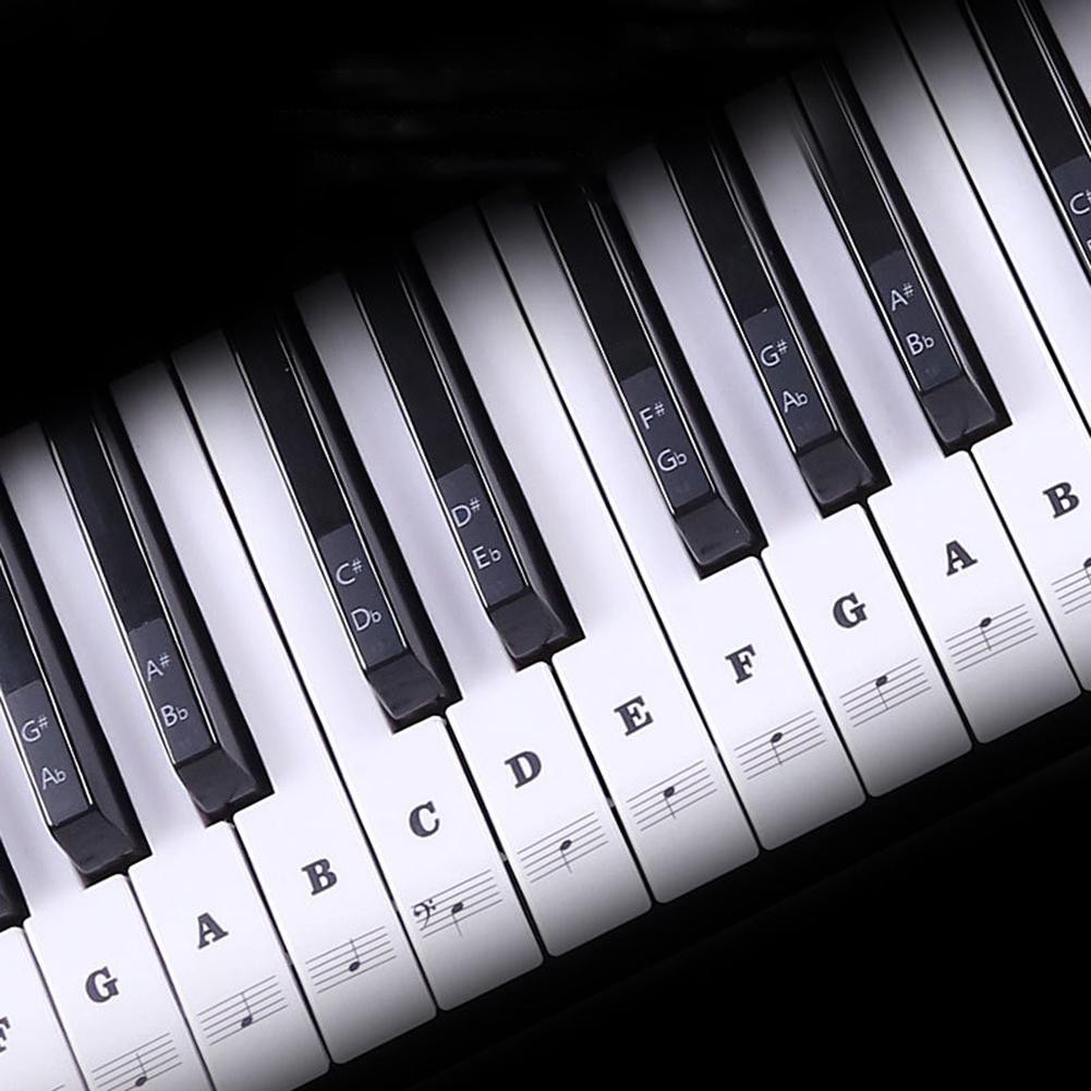 Miếng dán nhựa PVC trong suốt hình phím đàn piano điện tử jula 37 / 49 / 54 / 61 / 88