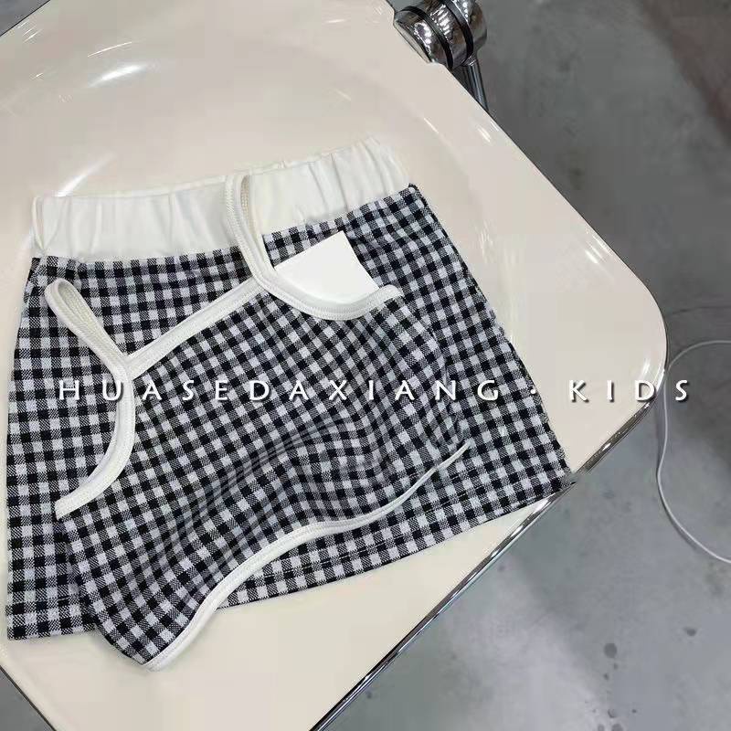 Set Áo Sát Nách Kẻ Sọc Caro + Chân Váy Thời Trang Hè Hàn Quốc Mới 2023 Cho Bé Gái