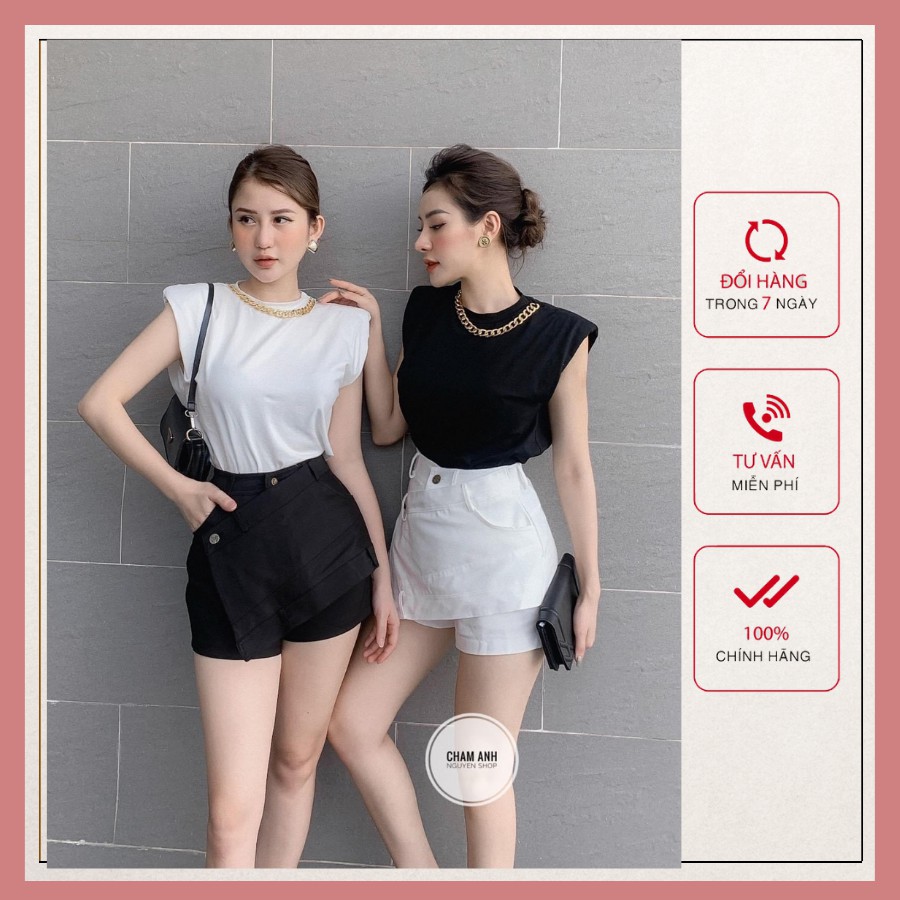 Set Đồ Nữ Đẹp 🔥FREESHIP🔥Set đồ nữ cá tính đi chơi mua hè áo tanktop kèm quần giả váy thiết kế sang chảnh +Video
