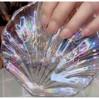 Đĩa phale vân sò decor chụp ảnh móng