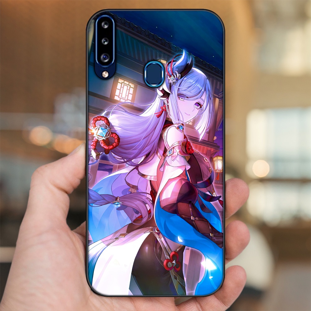 Ốp lưng Samsung A20S viền đen in hình Shenhe Genshin Impact