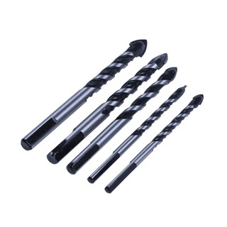 5 Pcs Drill Bit Set for Concrete, Brick, Plastic and Wood Brick Wall