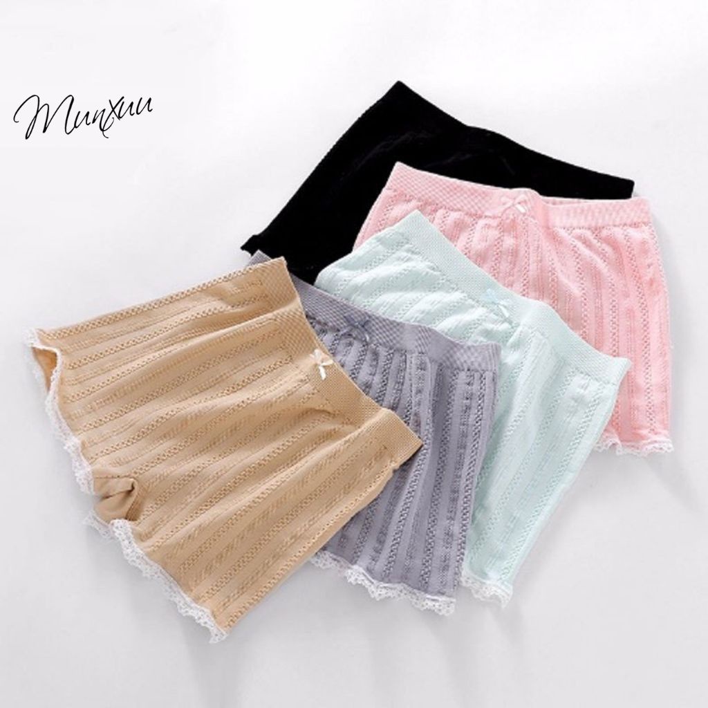 Quần mặc váy bảo hộ chất Cotton phối ren mềm mại co dãn - MUNXUU QV01 | BigBuy360 - bigbuy360.vn