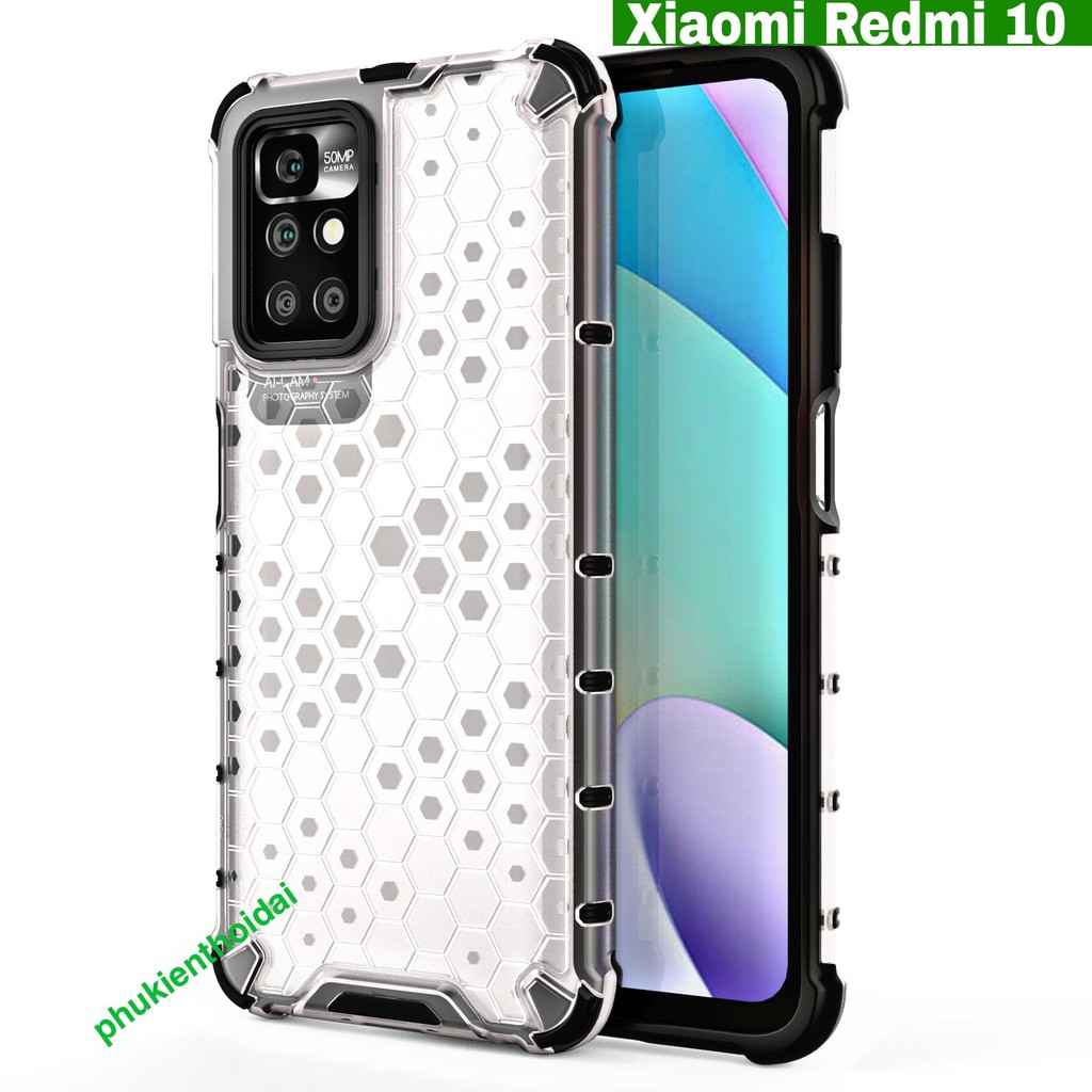 Ốp lưng Xiaomi Redmi 10 / Redmi 10C chống sốc vân tổ Ong kiểu dáng UAG cao cấp siêu bền