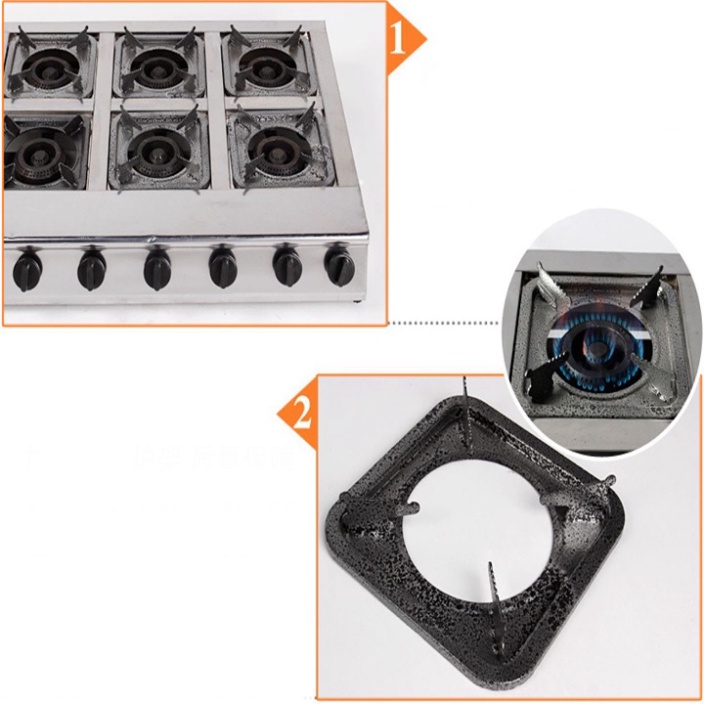 Bếp ga công nghiệp 6 họng, bếp gas 6 cửa chuyên bánh xèo, mỳ cay