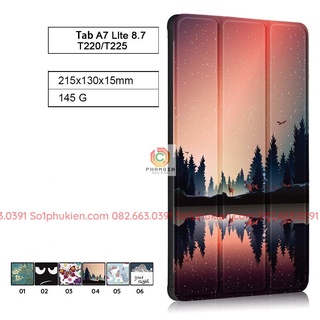 Bao da Samsung Galaxy Tab A7 lite (t220 t222 t225) In Hình, bền đẹp, chống đỡ xem phim