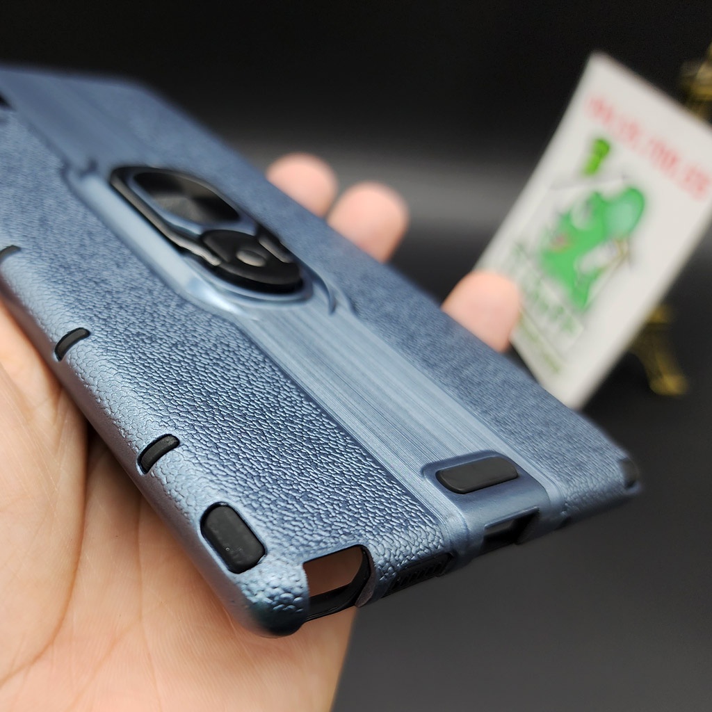 Ốp Samsung Note 10 Plus Chống Sốc Vân Da Có Nhẫn Ring Đỡ Máy