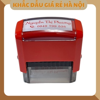 Khắc Con Dấu, Dấu Mộc Tên Kèm Số Điện Thoại Trodat Printy 4911 Màu Mực Đỏ Rõ Nét Nhỏ Gọn Tiện Lợi