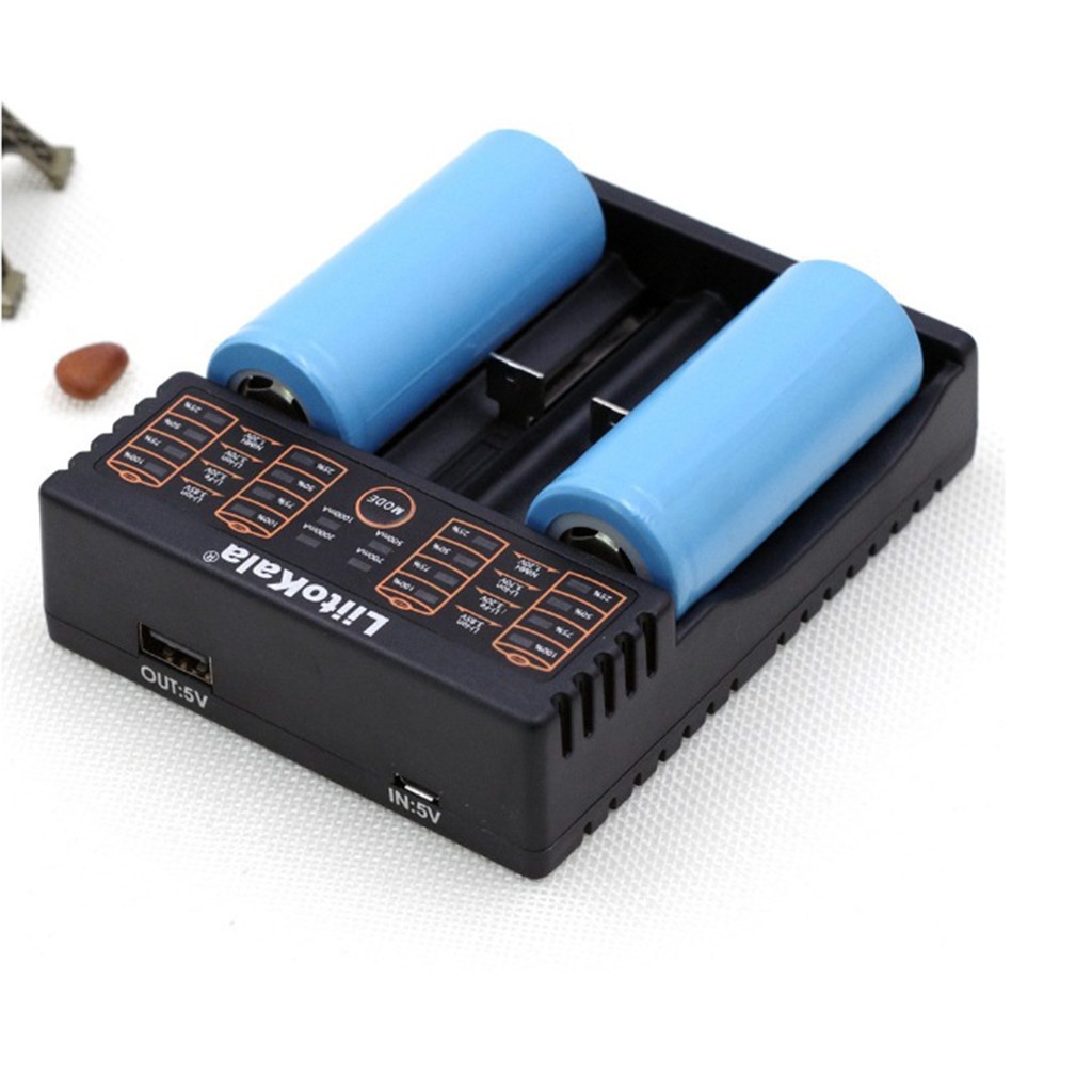 SẠc Pin Đa Năng Liitokala  Tự Động Chọn Dòng 3.7v Hoặc 1.5v & Ngắt Khi P
