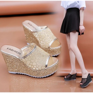Dép đế xuồng phối ren 10f