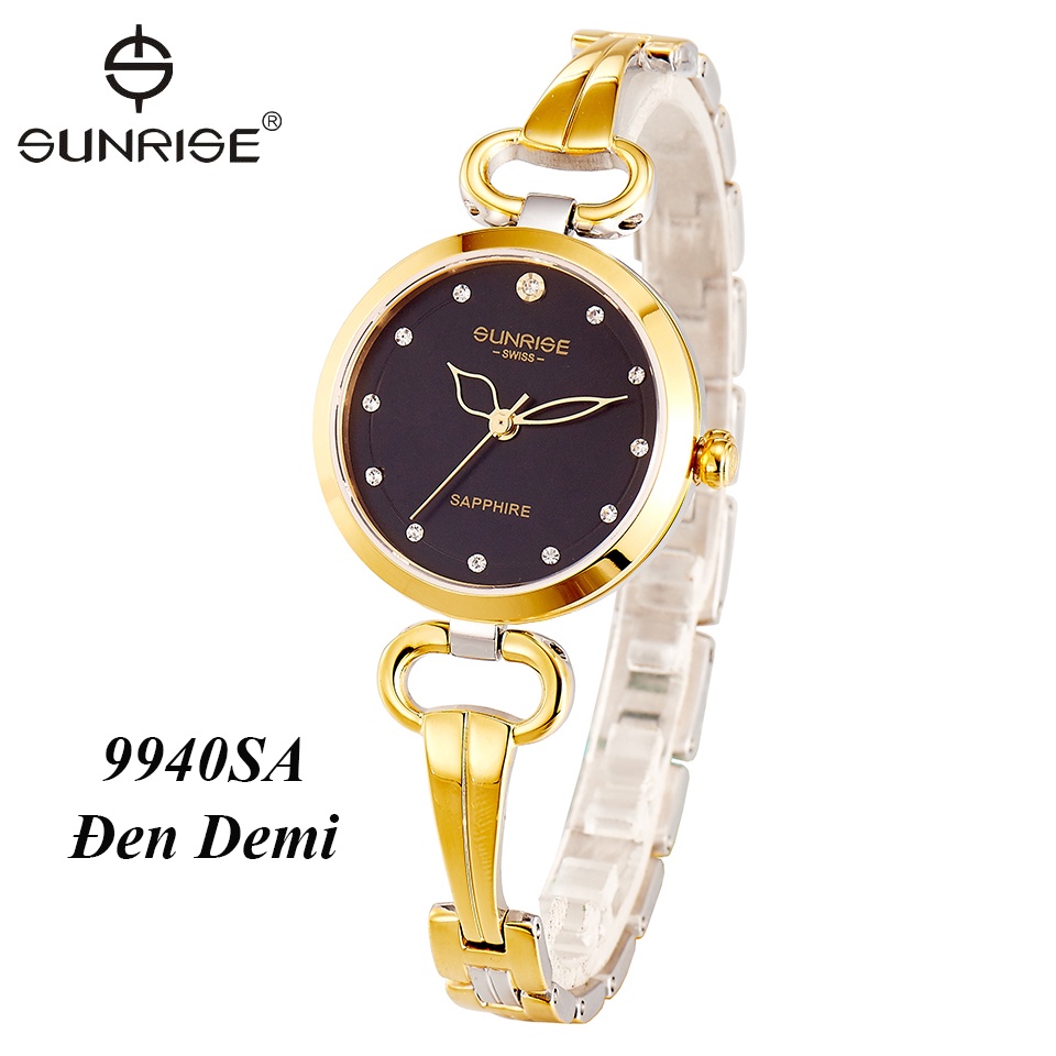 Đồng hồ nữ siêu mỏng Sunrise 9940SA kính Sapphire chống xước chống nước tốt - Fullbo