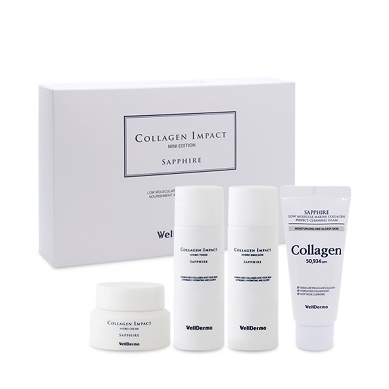 Bộ 3 sản phẩm cơ bản mini WellDerma Sapphire Collagen Impact Mini Edition