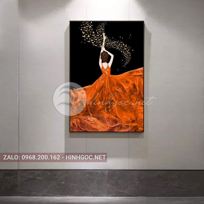 A05 Tranh Treo Tường Phòng Ngủ/ SPa/ Nail/ Mi/ Phun săm thẩm mỹ/ Hình Cô Gái Nghệ Thuật Mica siêu bóng