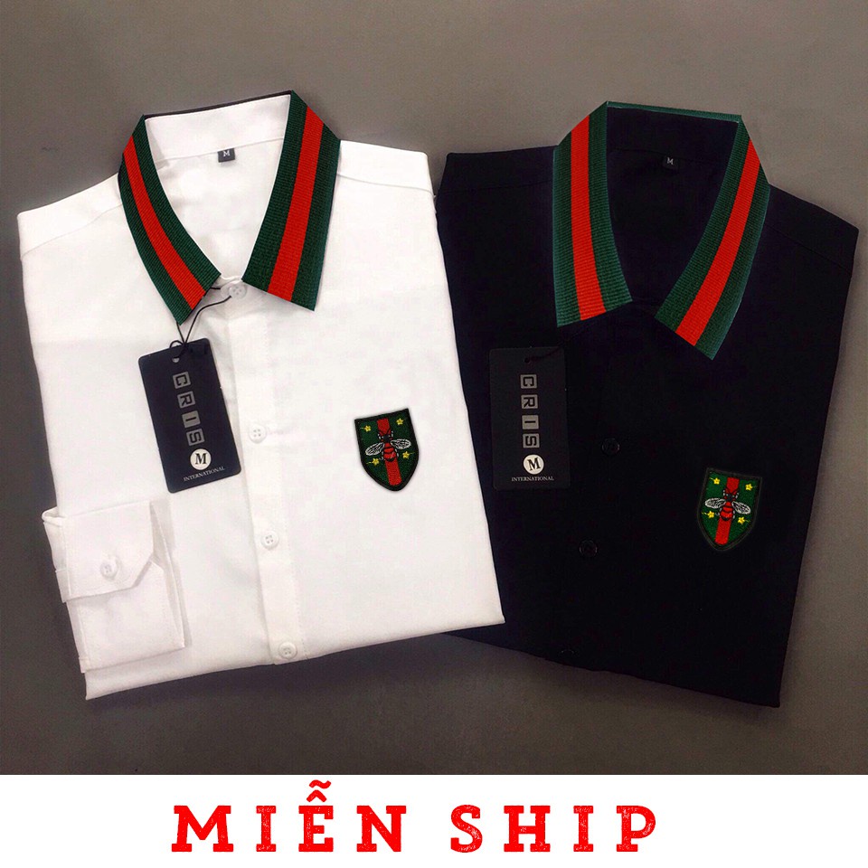 Áo Sơ Mi Nam GC Thêu Logo Con Ong Cao Cấp (Ảnh thật)
