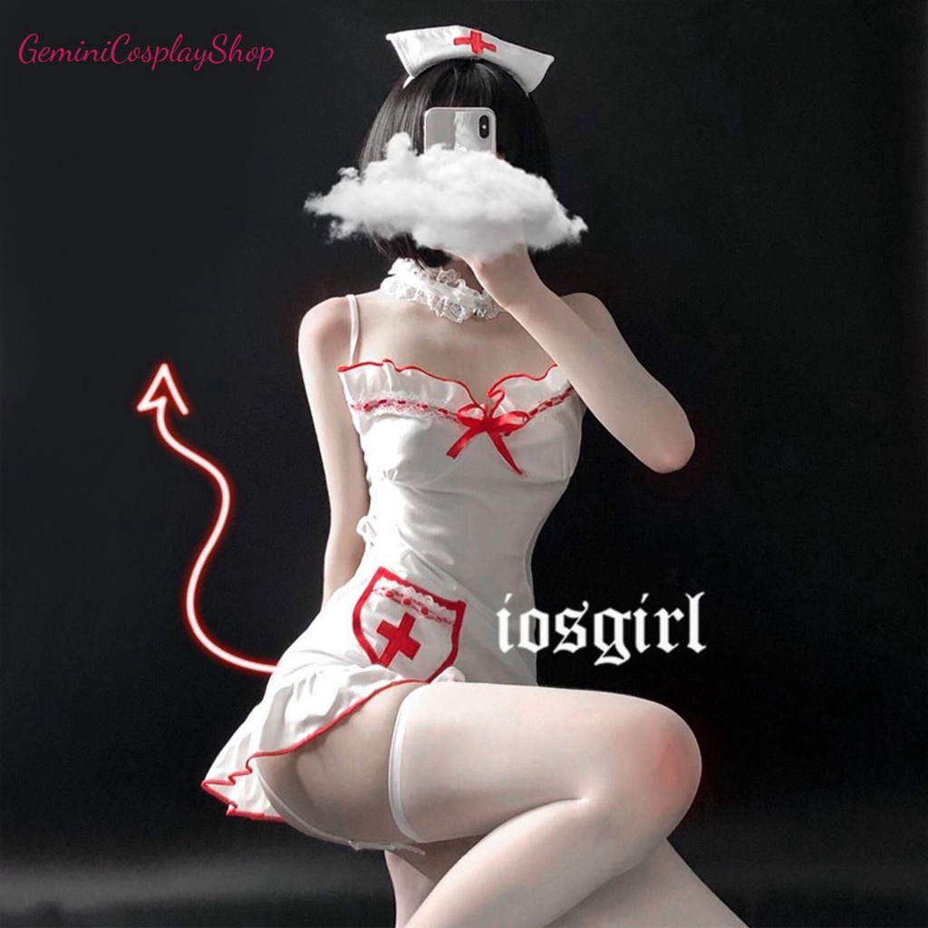 Đồ ngủ sexy cosplay y tá cao cấp CP40 mã 1322 không kèm tất