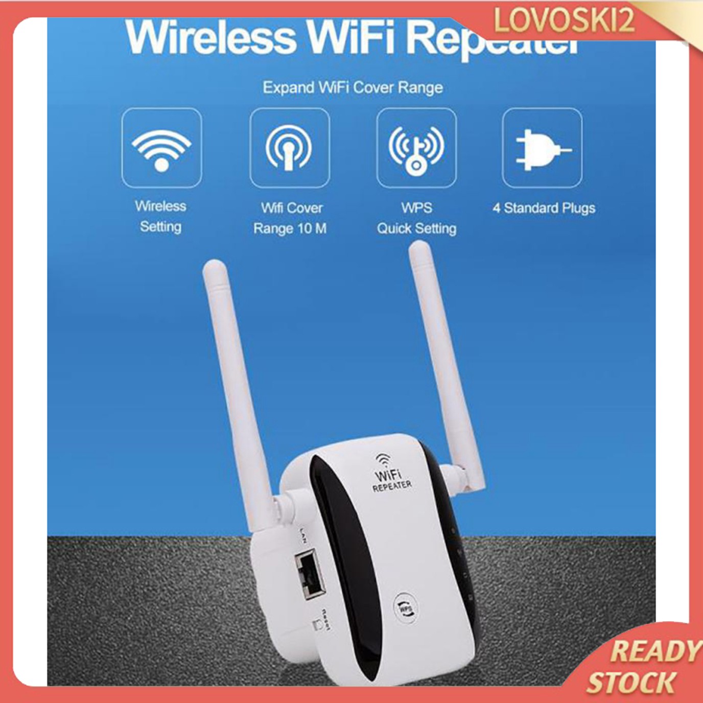 Bộ Phát Sóng Wifi 300mbps Phích Cắm Uk