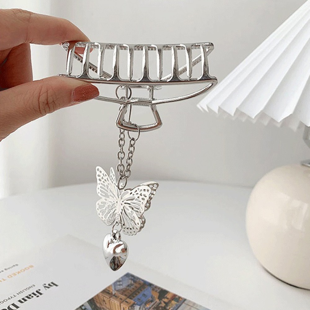 Kẹp Càng Cua Kim Loại Thiết Kế Hình Học Rỗng Thời Trang Thanh Lịch Cho Nữ