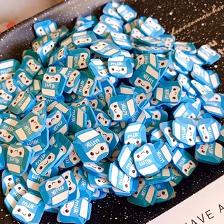 Cốm Fimo hình hộp sữa trang trí slime