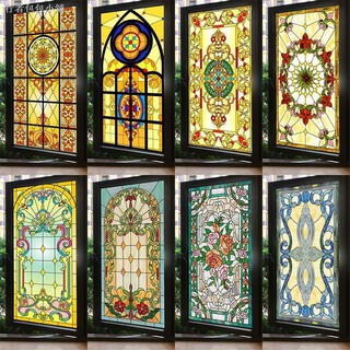 Miếng dán cửa kính họa tiết hoa cổ điển tiện dụng