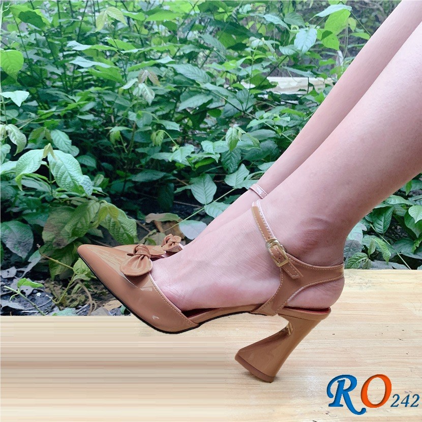 [ẢNH THẬT] Giày cao gót nữ đính nơ cao cấp ROSATA RO242 7p - HÀNG VIỆT NAM - BKSTORE