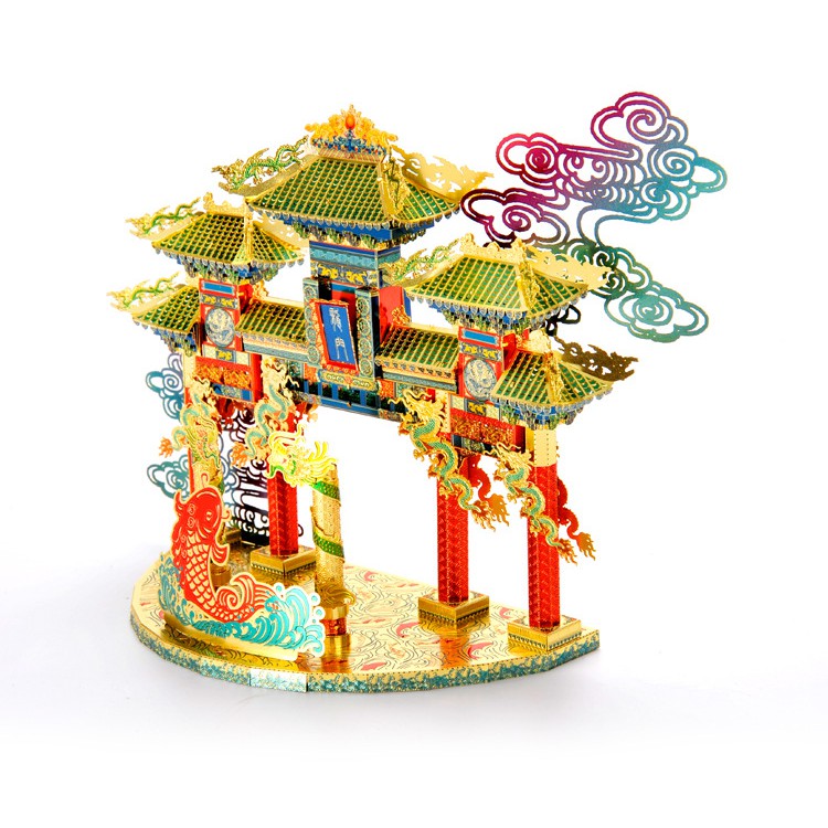 Mô Hình Kim Loại Lắp Ráp 3D Cá Chép Vượt long Môn