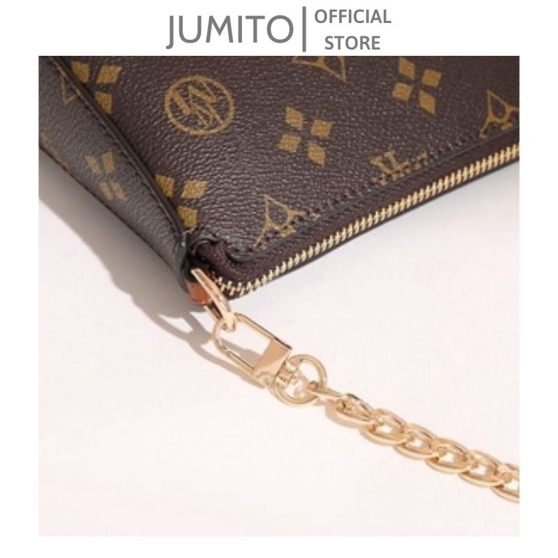 Túi xách nữ 2 in 1 Eo Vì đeo chéo đeo vai dây xích dây da thời trang JUMITO AA2058