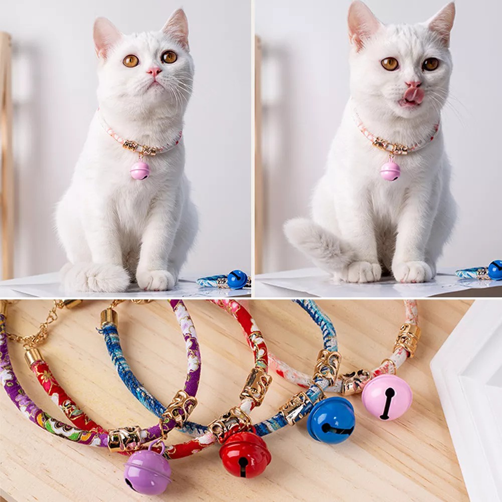Vòng cổ cho mèo thú cưng Pet - Phụ Kiện Có Chuông 29-36Cm