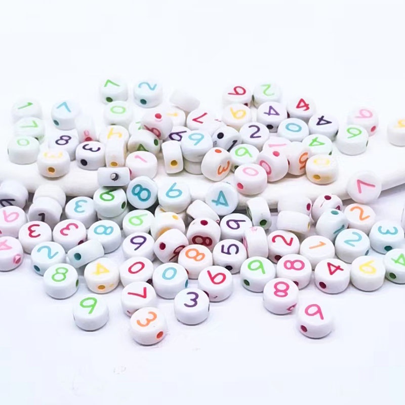 Set 100 Hạt Nhựa Xỏ Lỗ Hình Chữ Cái